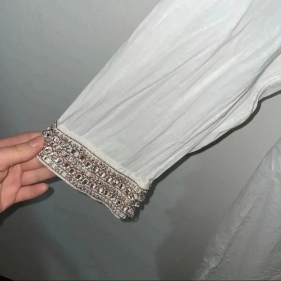 Chico’s beaded tunic cover up size 1 /8 - Picture 5 of 7